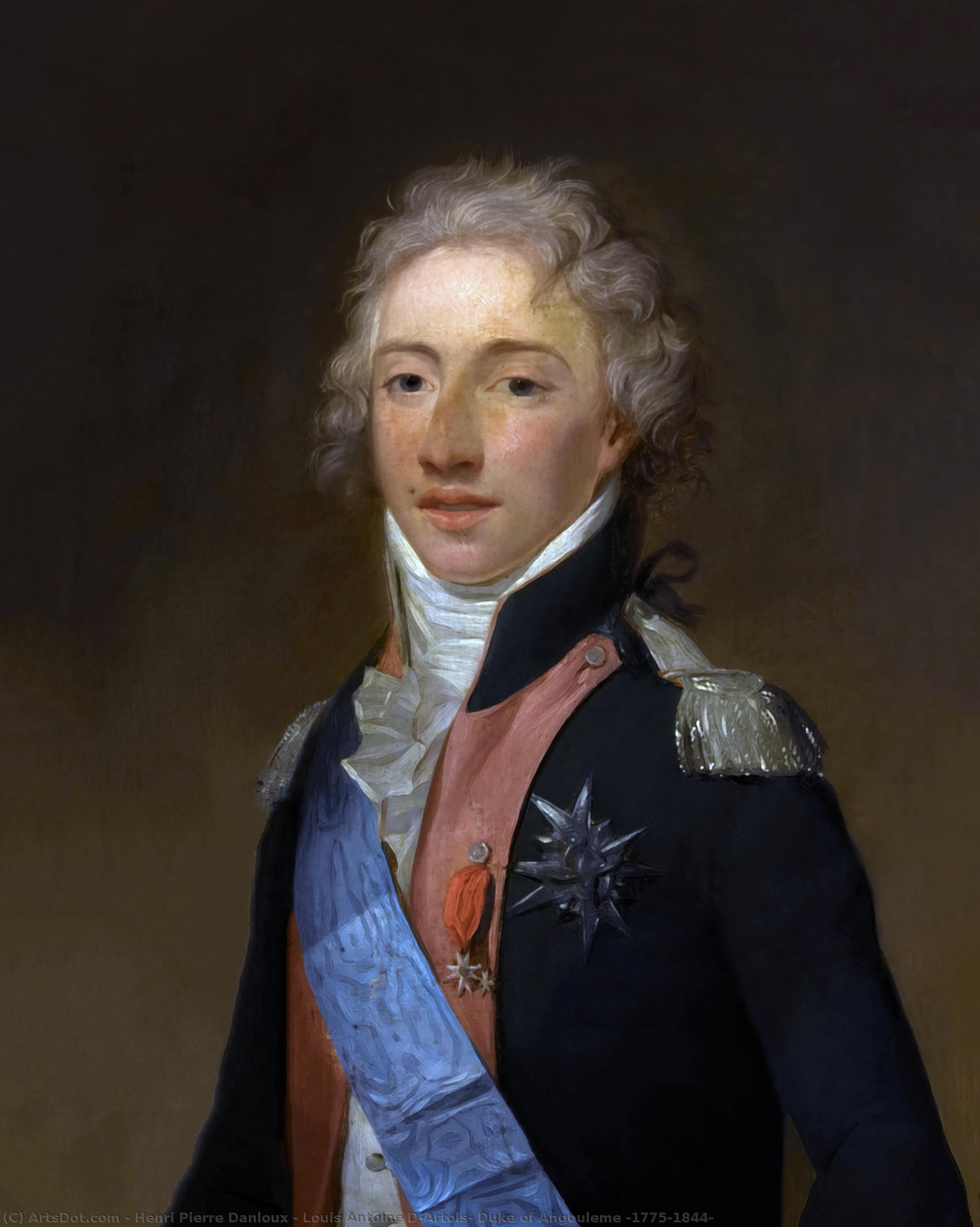 Louis Antoine D'artois, Duke Of Angouleme (1775-1844) — Henri-pierre Danloux