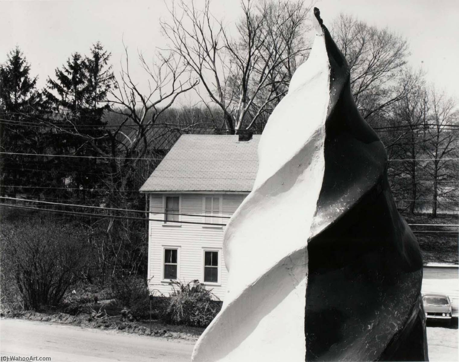 Untitled (black And White Plaster Ice Cream Cone House) — Burk Uzzle