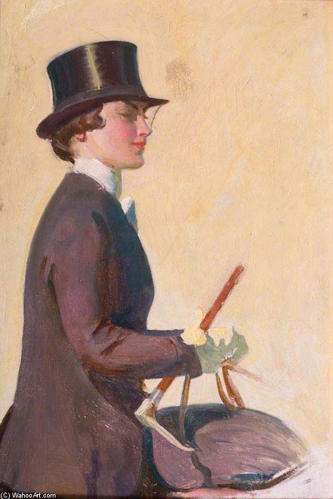 Study Of Lady Munnings For 'our Mutual Friend The Horse' — Sir Alfred James Munnings