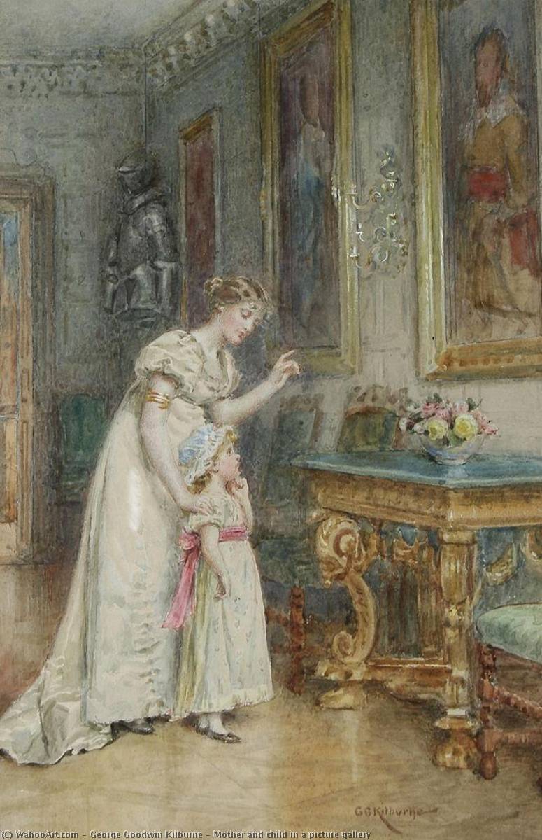 Mother And Child In A Picture Gallery — George Goodwin Kilburne