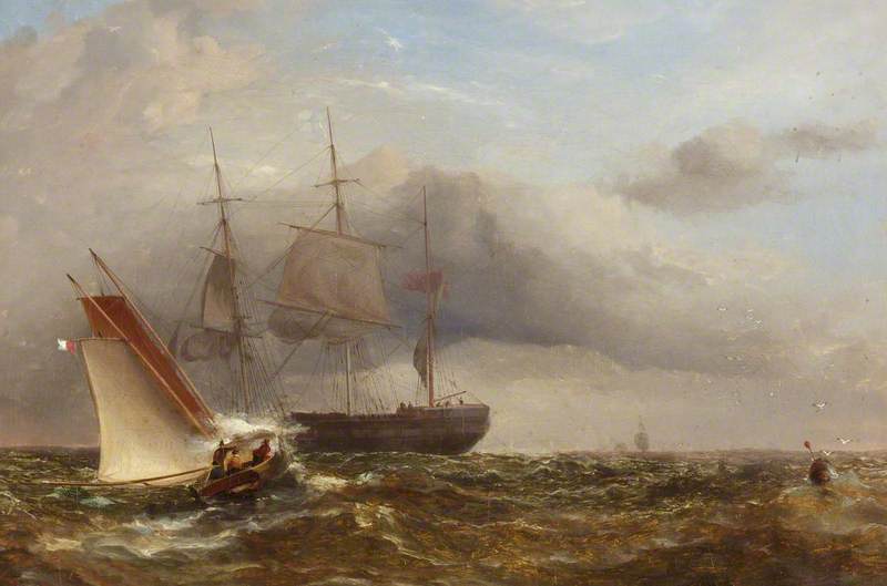 Pilot Cutter In Stormy Sea — James Harris Senior