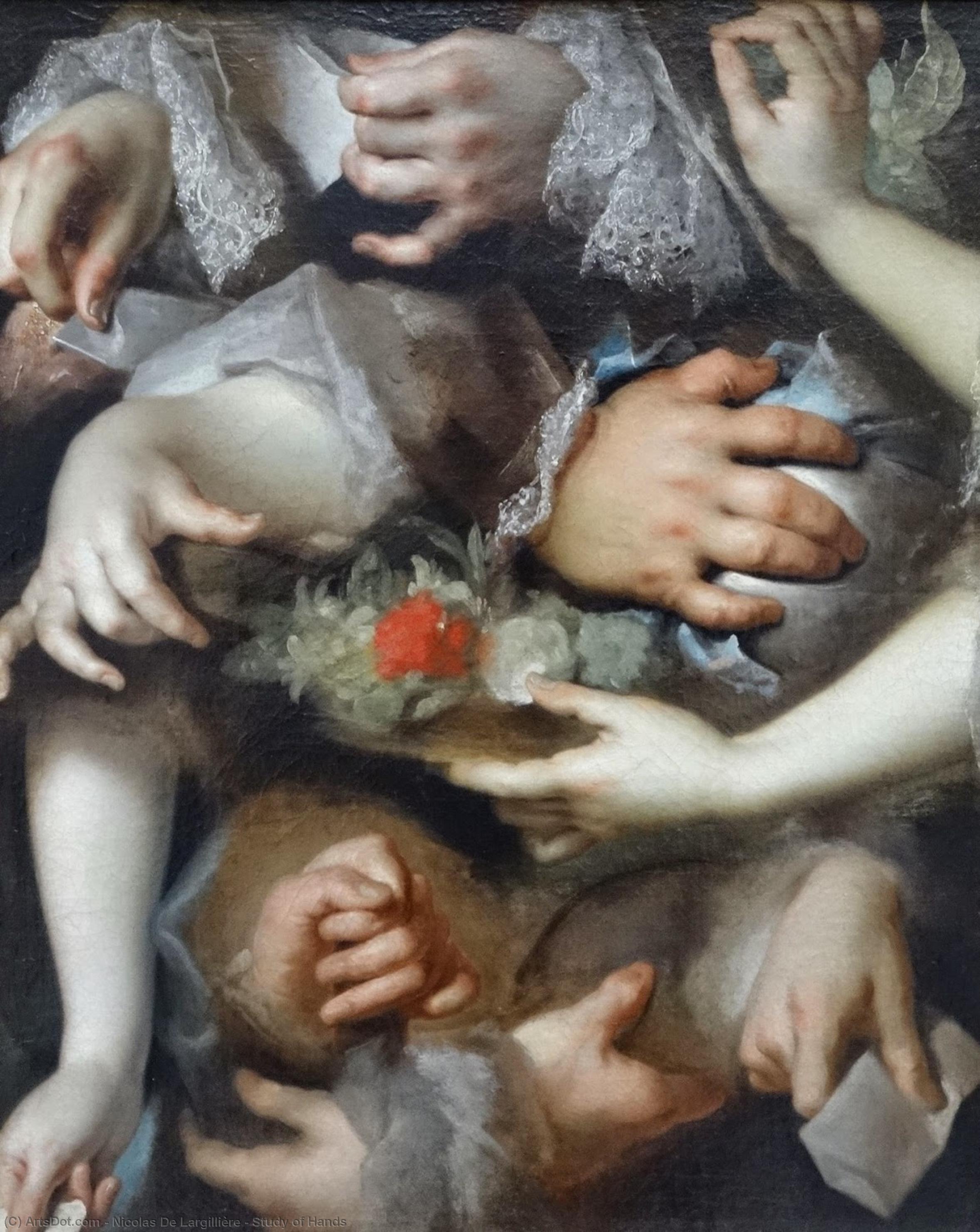 Study Of Hands — Николя Де Лагрильер