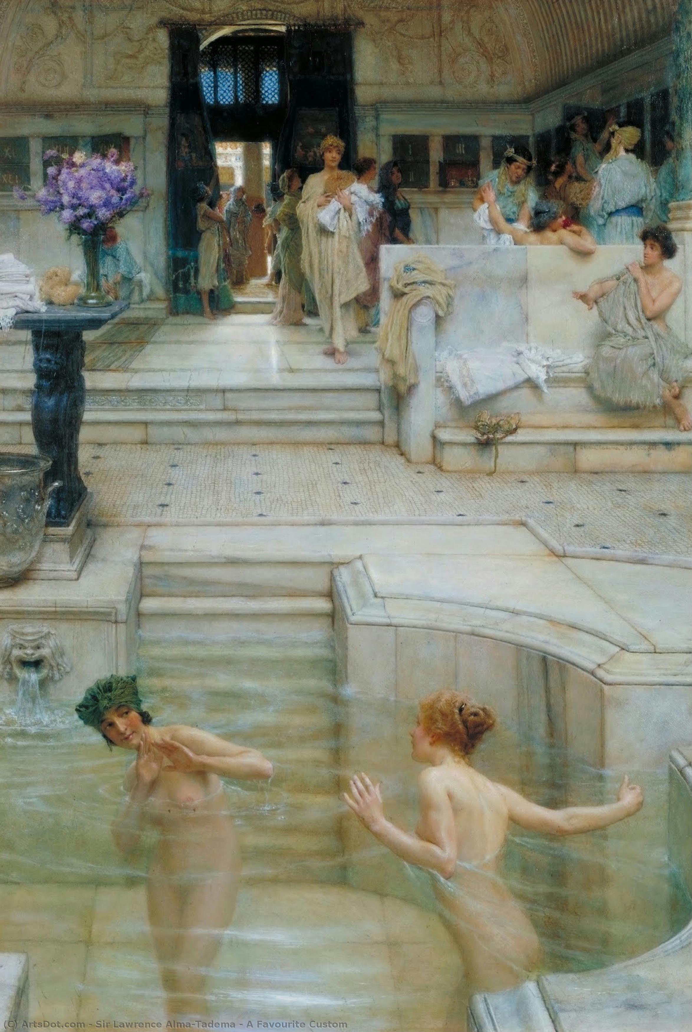 A Favourite Custom — Lourens Alma Tadema