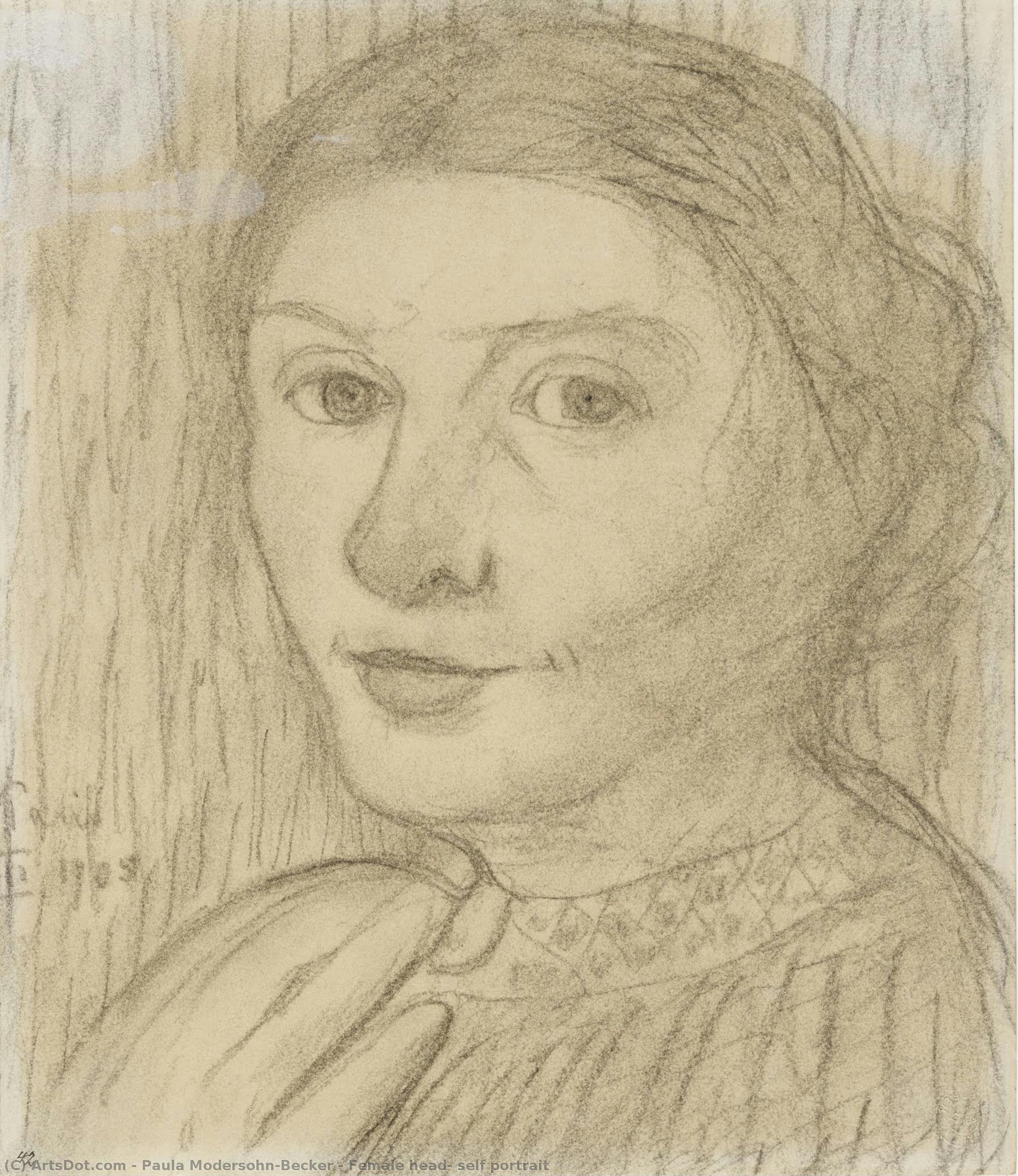 Female Head, Self Portrait — Паула Модерсон-бекер