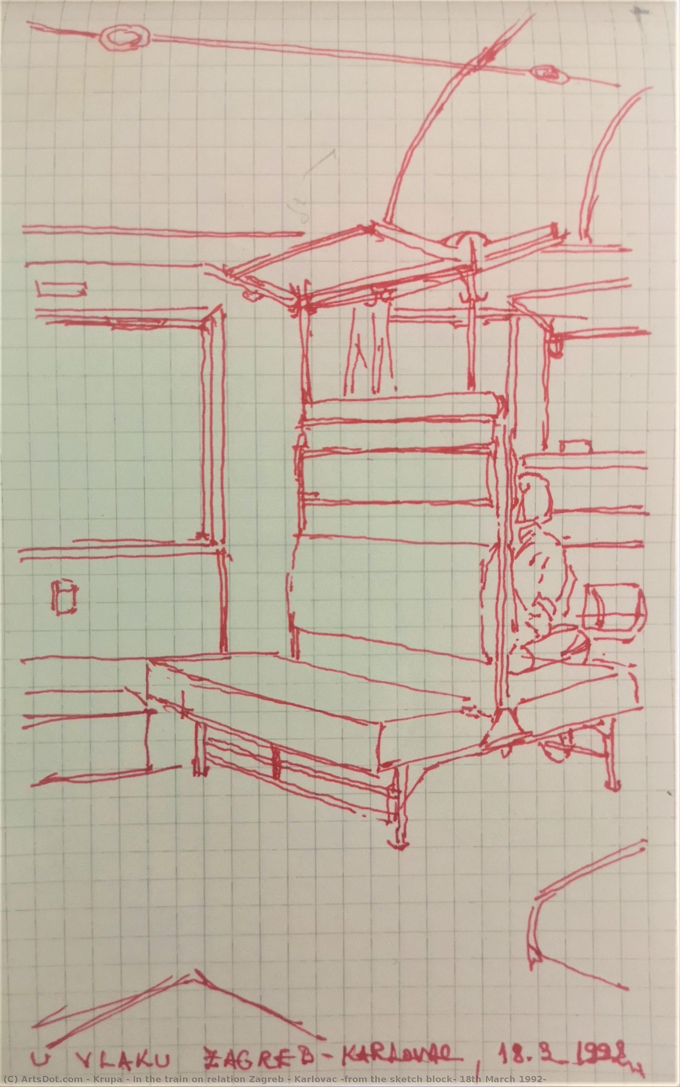 In The Train On Relation Zagreb - Karlovac (from The Sketch Block, 18th March 1992) — Alfred Freddy Krupa