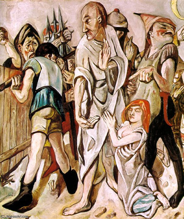 Christ And The Woman Taken In Adultery, St. Lou — Max Beckmann