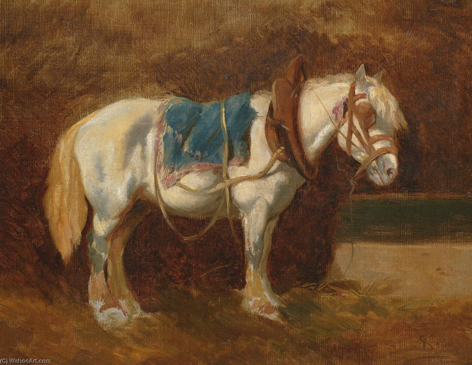 Gesattelter Schimmel, 1850 — Rudolf Koller
