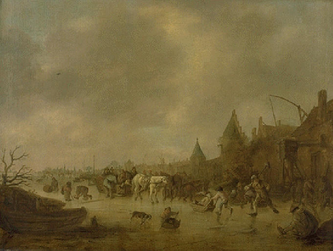 Patineurs — Ostade Isaack Van