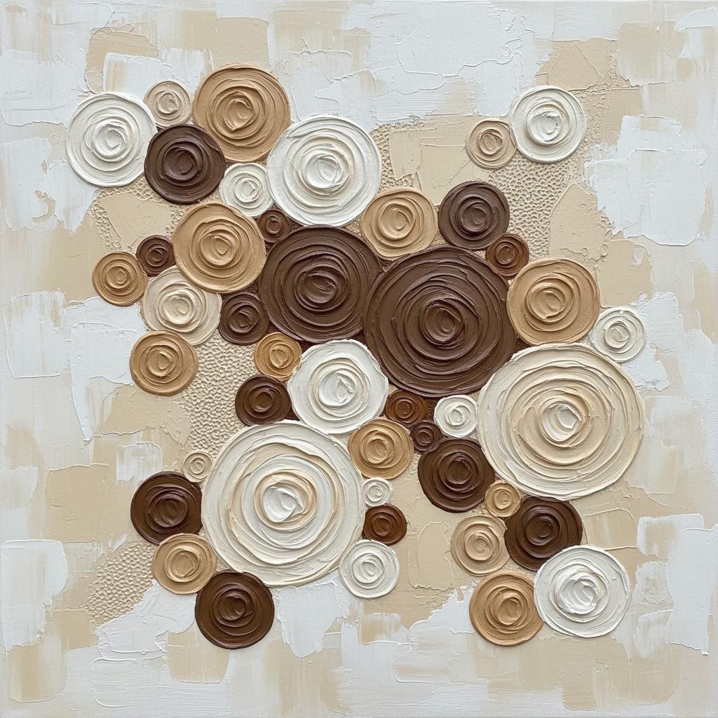Ätherische Echos Der Erde: Eine Monochrome Studie Skulpturaler Impasto-ringe — David Moreau