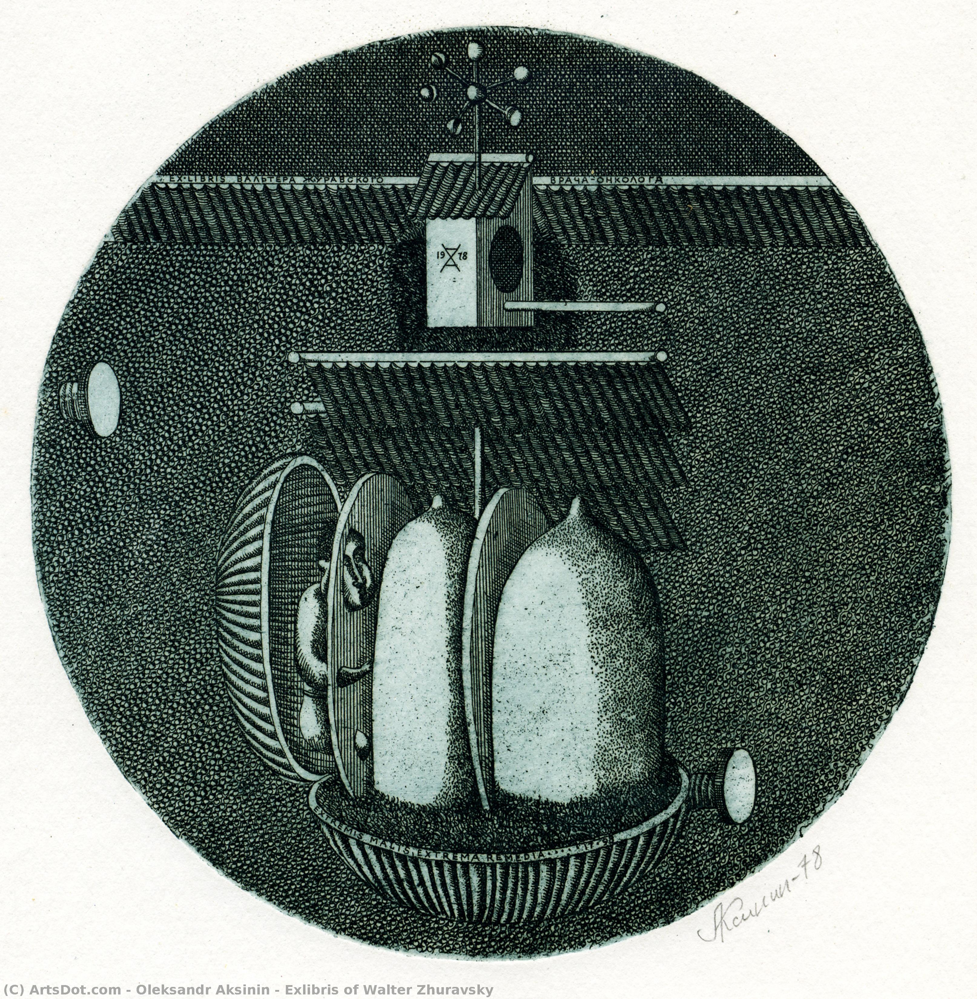 Exlibris Of Walter Zhuravsky — Oleksandr Aksinin