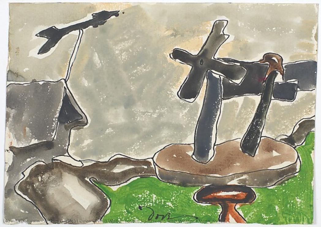 Wind Wheel (recto); Landscape With Weather Vane (verso) — Arthur Garfield Dove