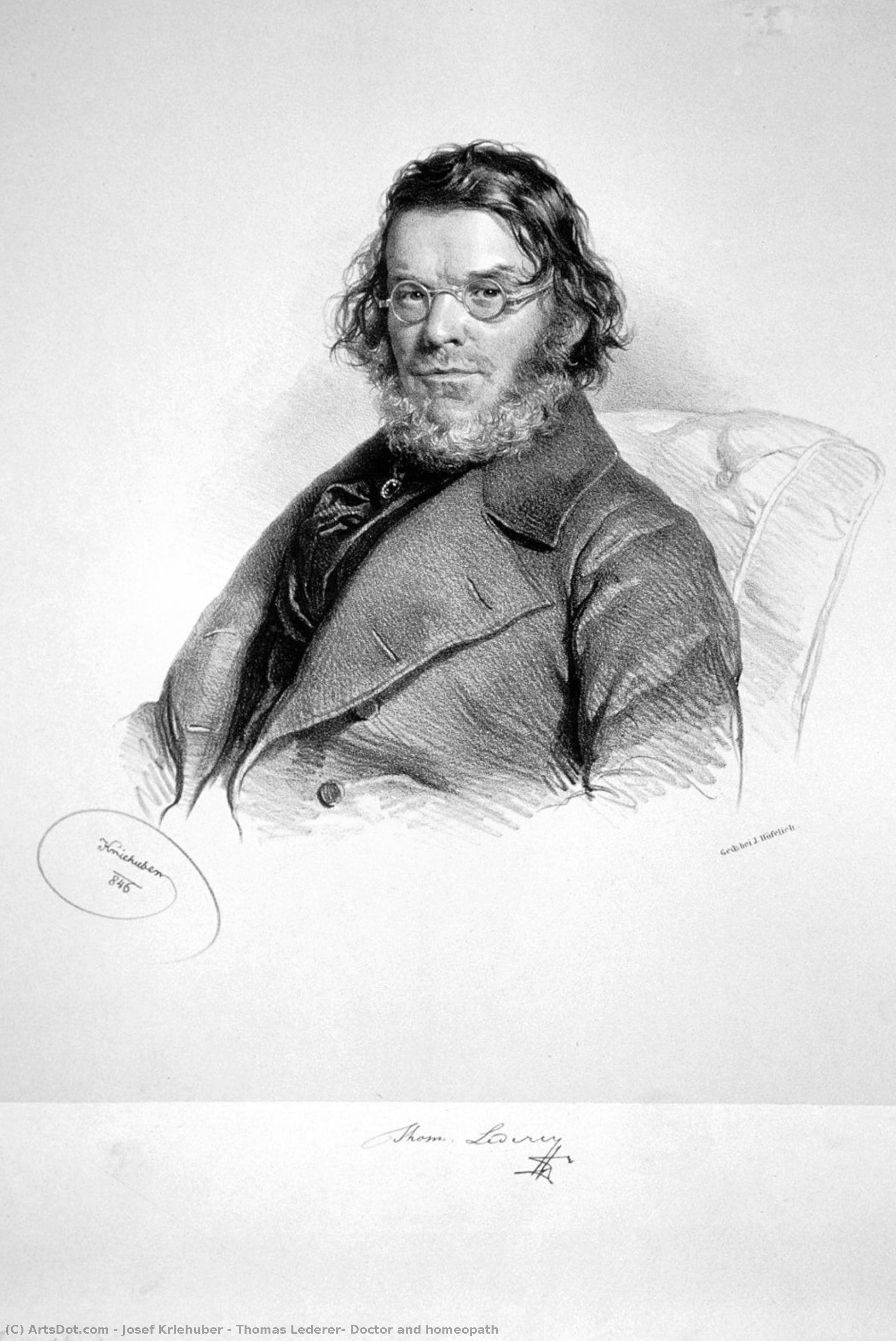 Thomas Lederer, Doctor And Homeopath — Josef Kriehuber
