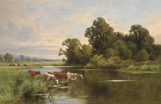 Evening On The Banks Of The Ouse — Henry Hillier Parker