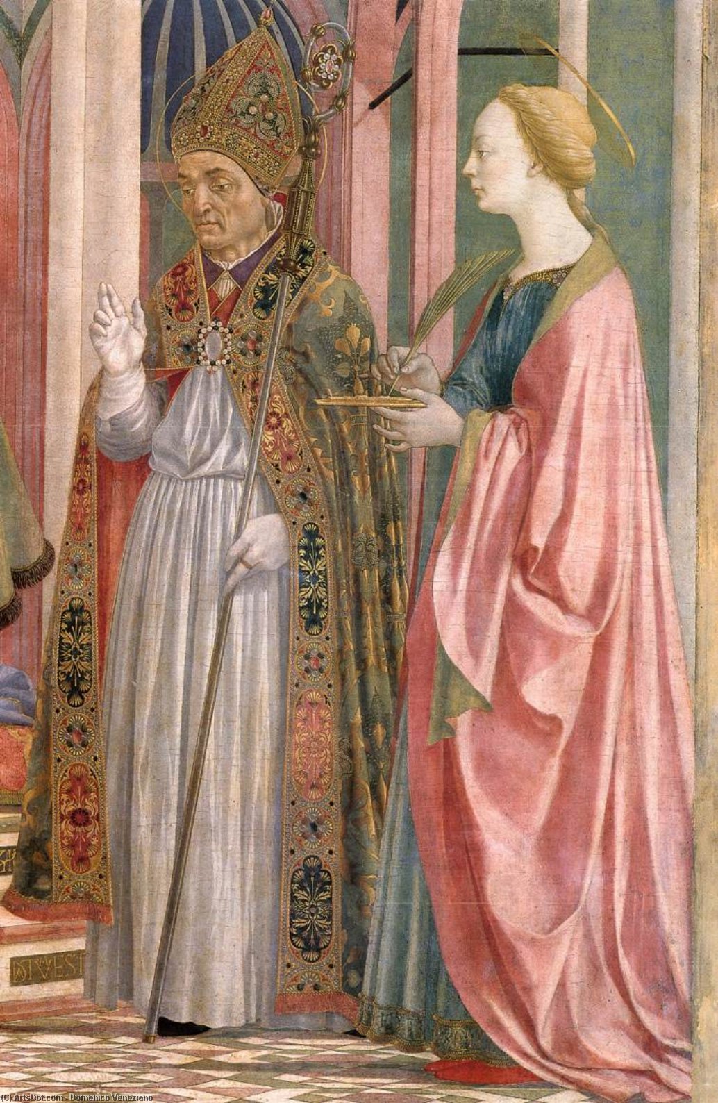 Die Madonna Mit Kind Und Heiligen (detail) — Domenico Veneziano