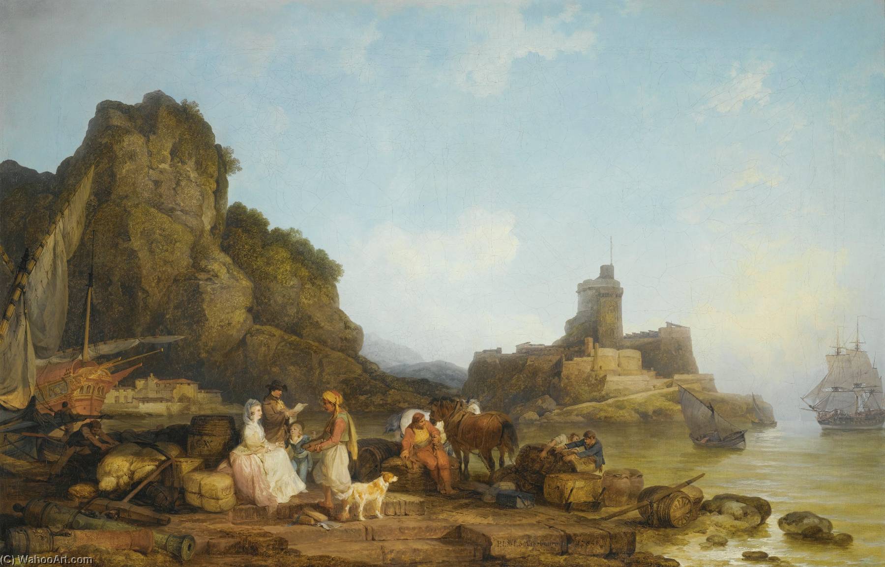 A Sea Port In The Levant, Morning — Philip James De Loutherbourg