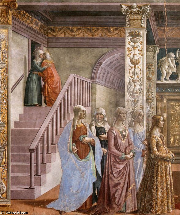 1.leftt Wall - Birth Of Mary (detail)2 — Domenico Ghirlandaio
