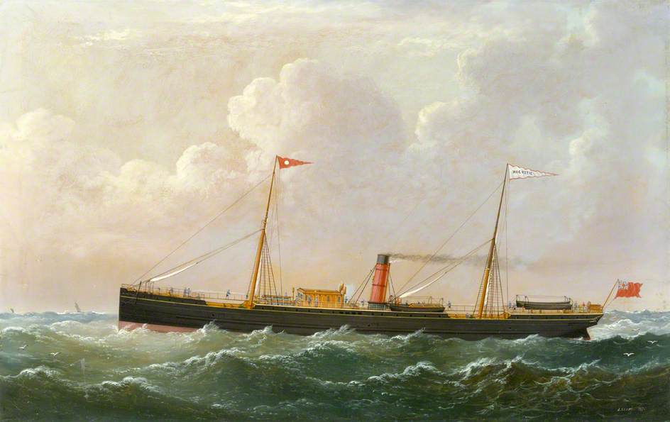 The Steam Sailing Ship 'magnetic' At Sea — Joseph Semple