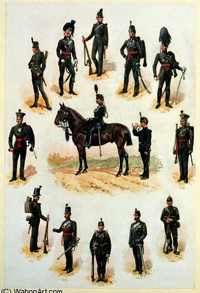 Uniforms Of The Rifle Brigade — Richard Simkin