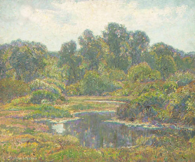 Up Seldon's Cove To The Pool, Connecticut — Wilson Henry Irvine