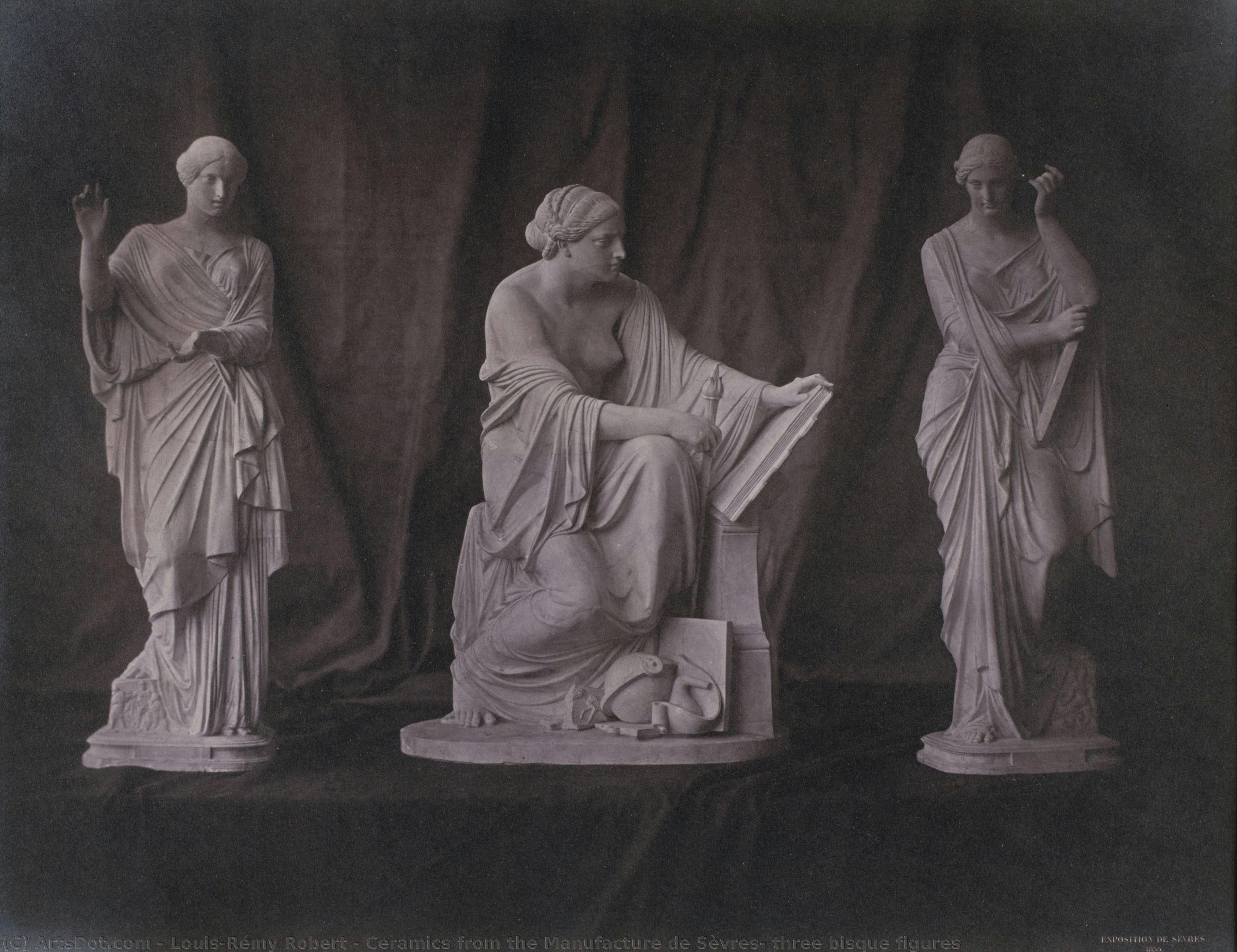 Ceramics From The Manufacture De Sèvres, Three Bisque Figures — Louis-rémy Robert