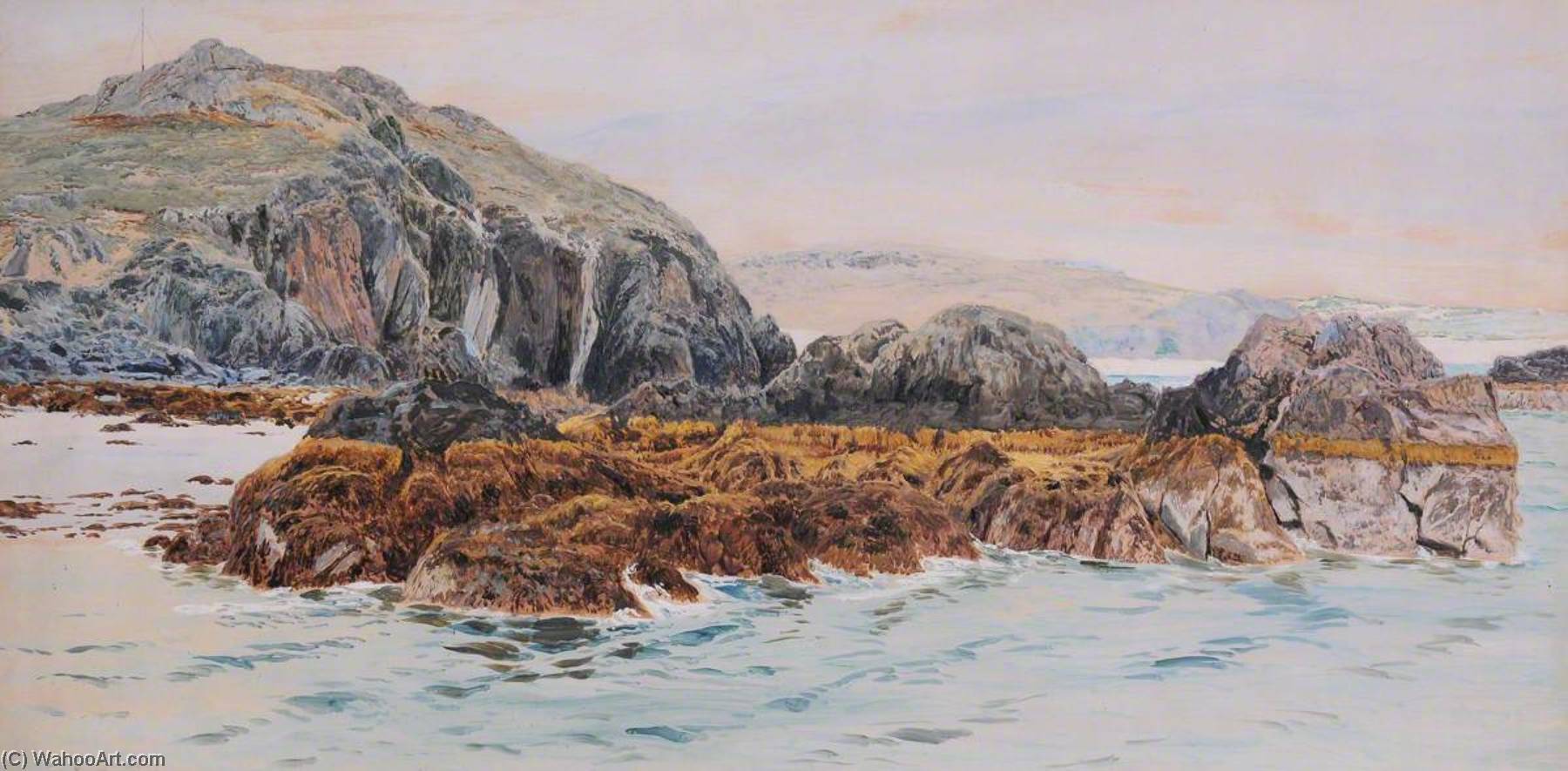 The Harbour, Llanddwyn, At Low Water — Frederick William Hayes