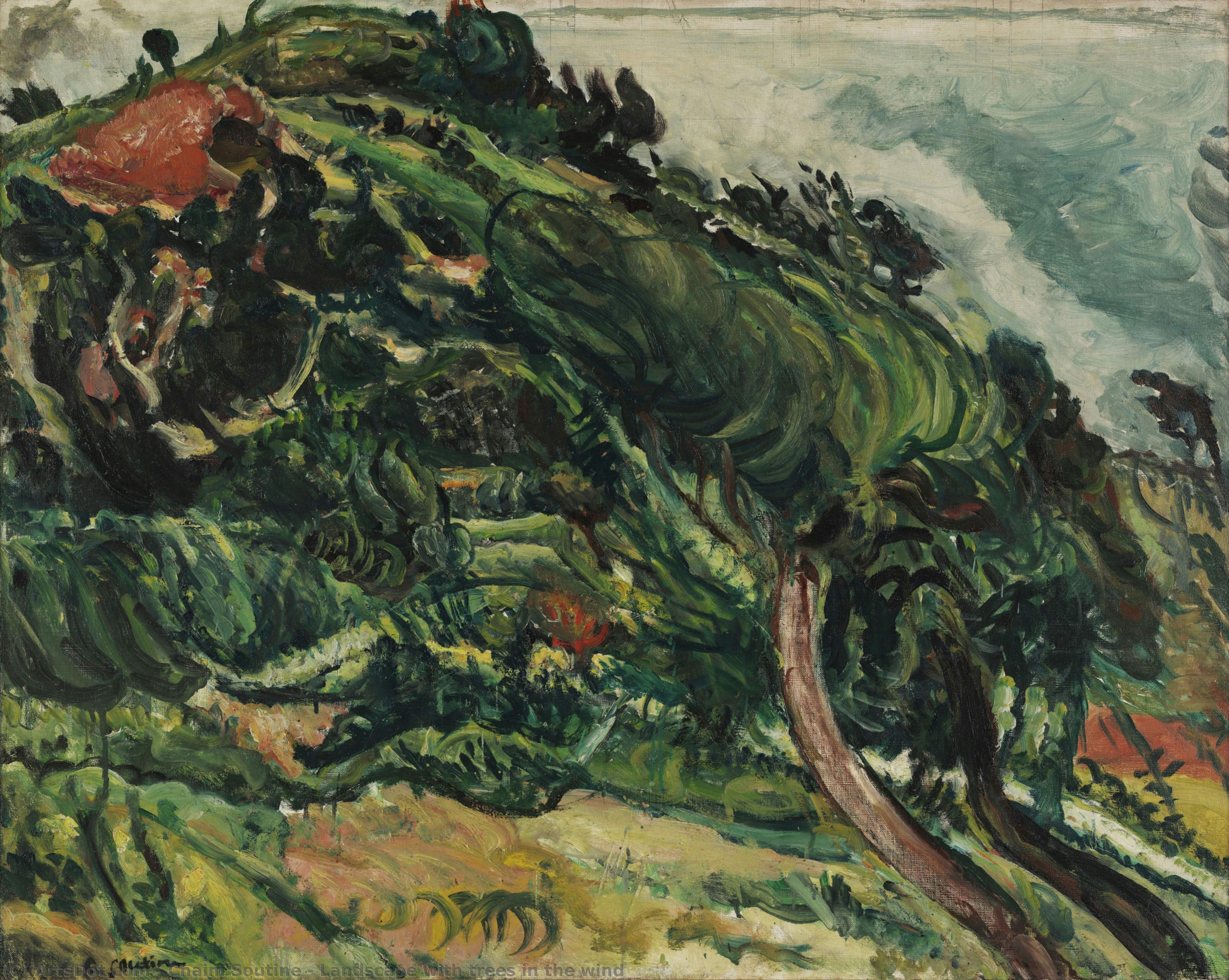 Landscape With Trees In The Wind — Хайм Сoutine