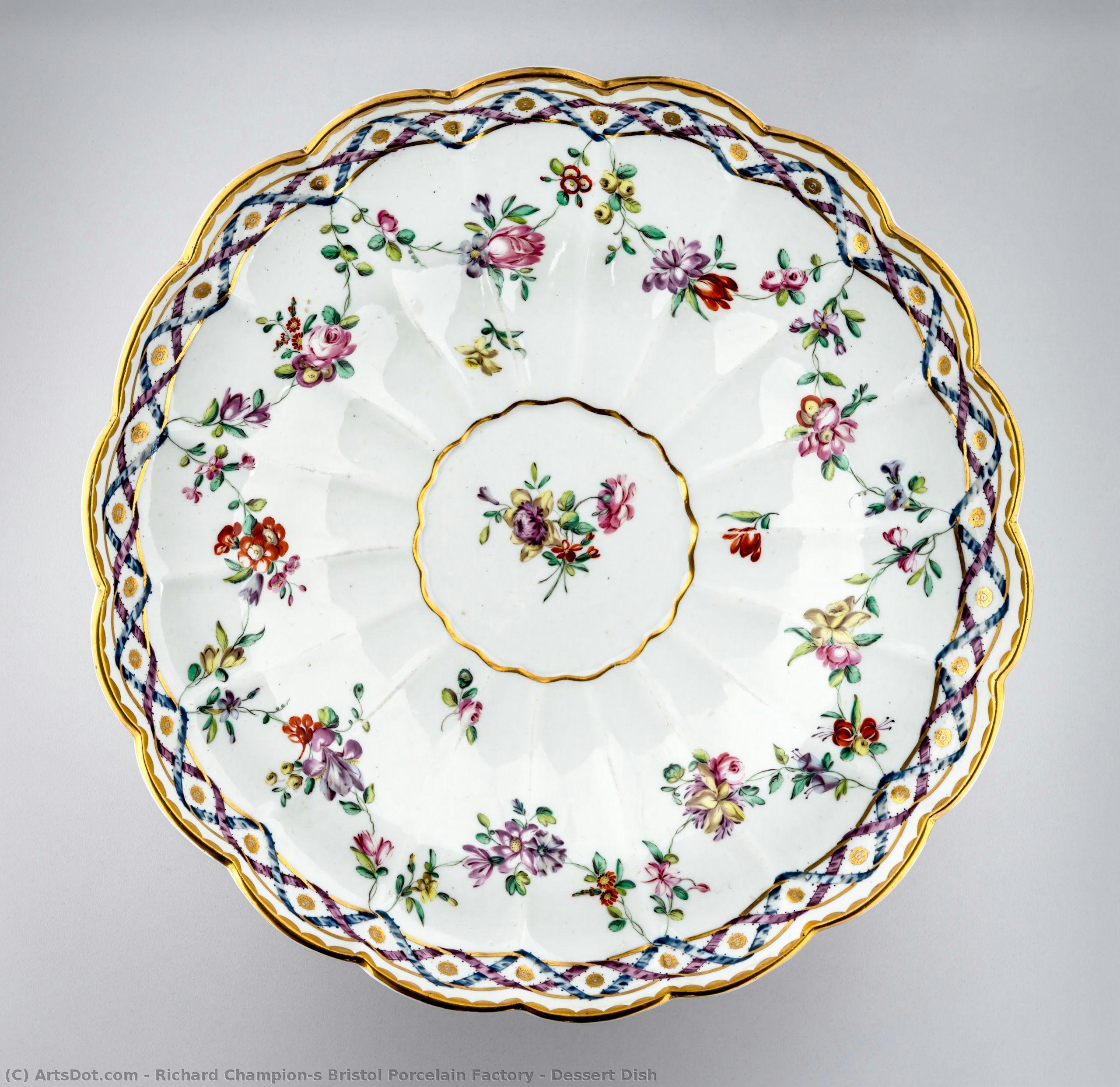 Dessert Dish — Richard Champion's Bristol Porcelain Factory