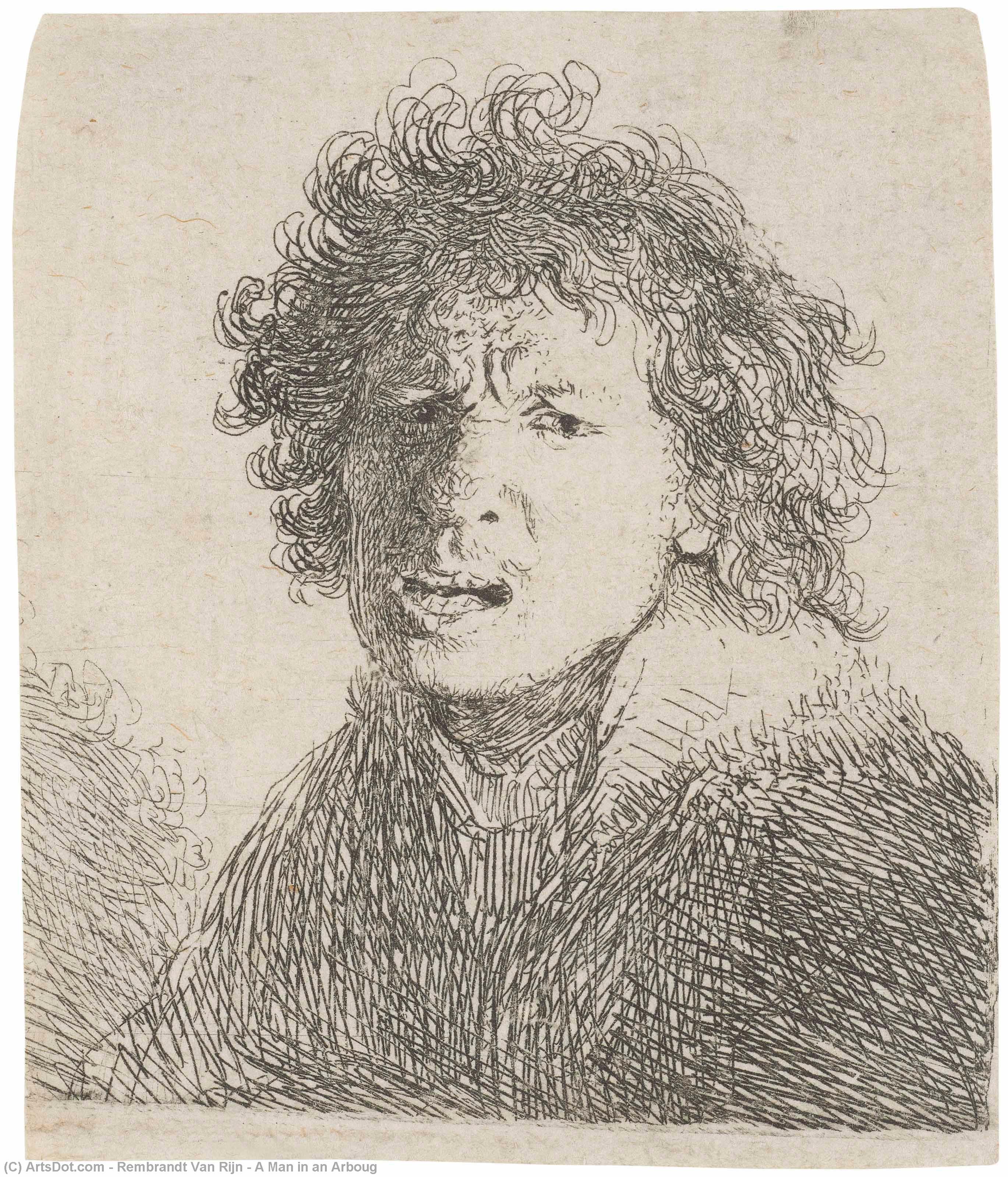 A Man In An Arboug — Rembrandt Van Rijn