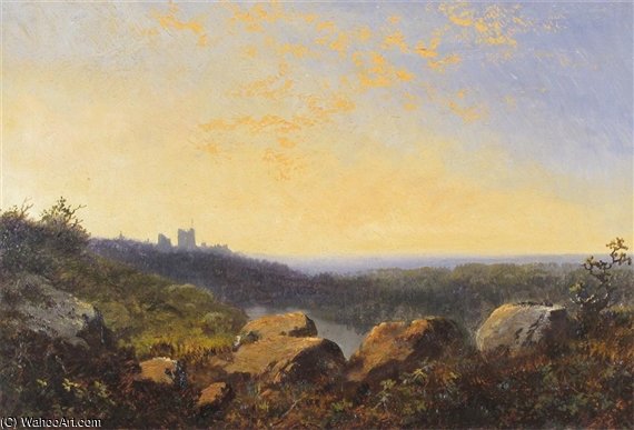 A View Across The Moor To Richmond Castle — Edmund John Niemann