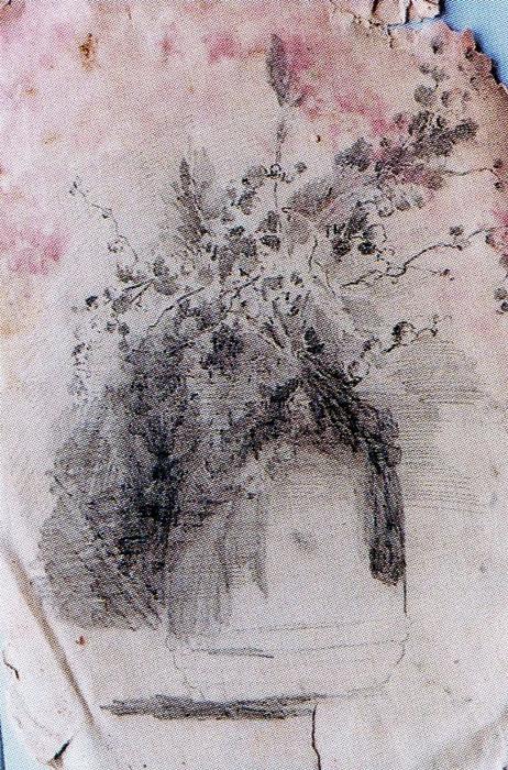 Sketch Of Branches With Flowers — Ovidio Murguía De Castro