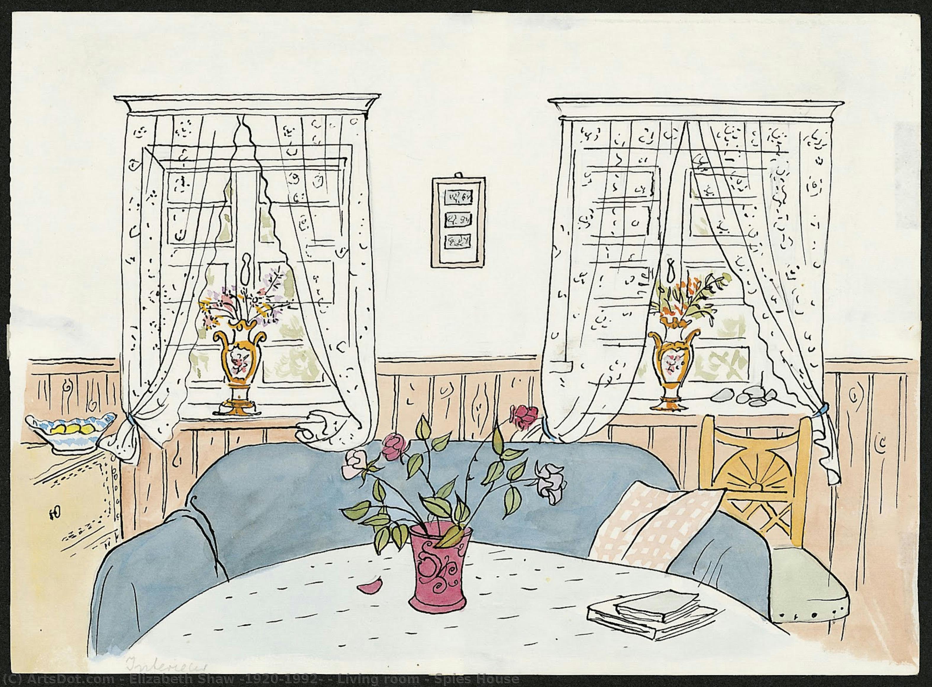 Living Room - Spies House — Elizabeth Shaw (1920-1992)