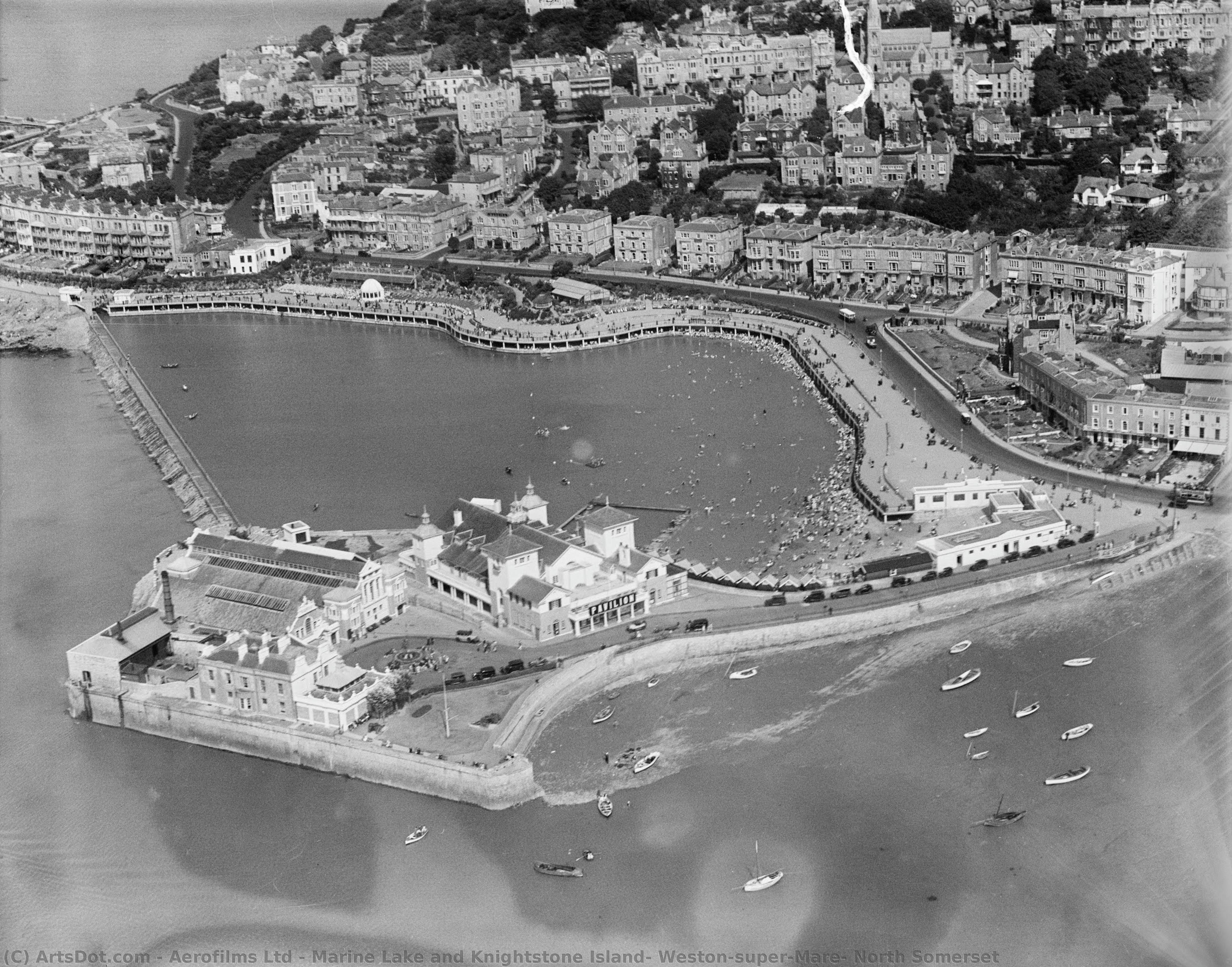 Marine Lake And Knightstone Island, Weston-super-mare, North Somerset — Aerofilms Ltd