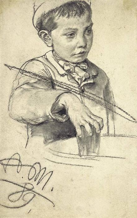 Boy With A Glass Of Water — Adolph Von Menzel