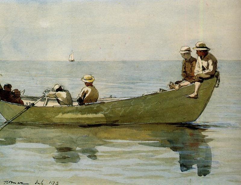 Seven Boys In A Dory — Винслоу Хомер