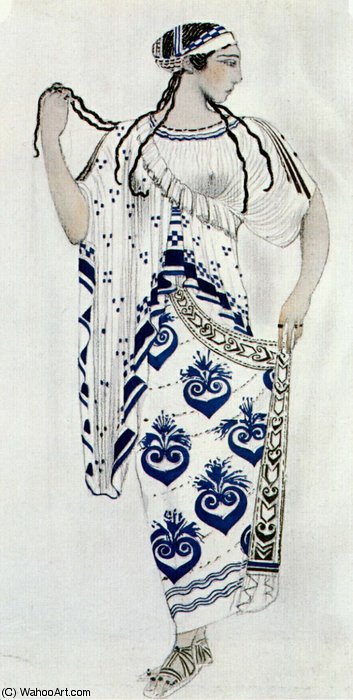 Helene De Sparte Costume For Ida Rubinstein As Helene — Léon Bakst