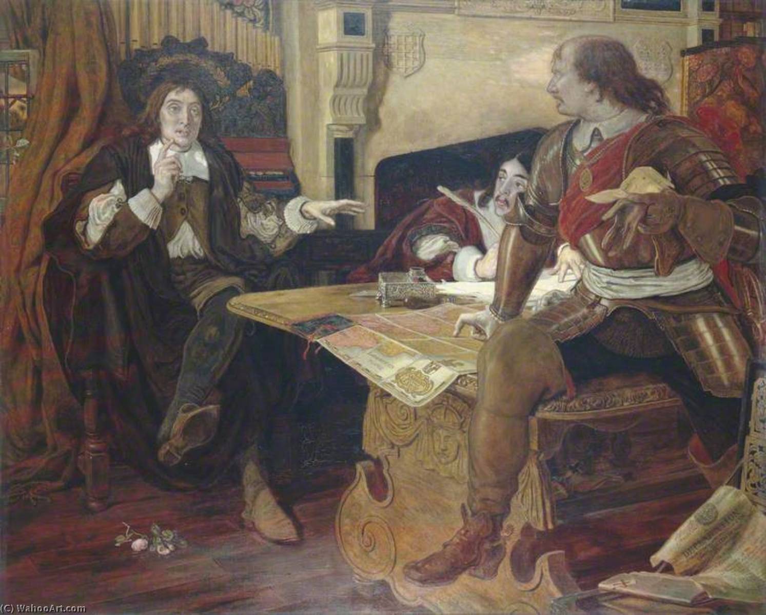 Cromwell, Protector Of The Vaudois — Ford Madox Brown