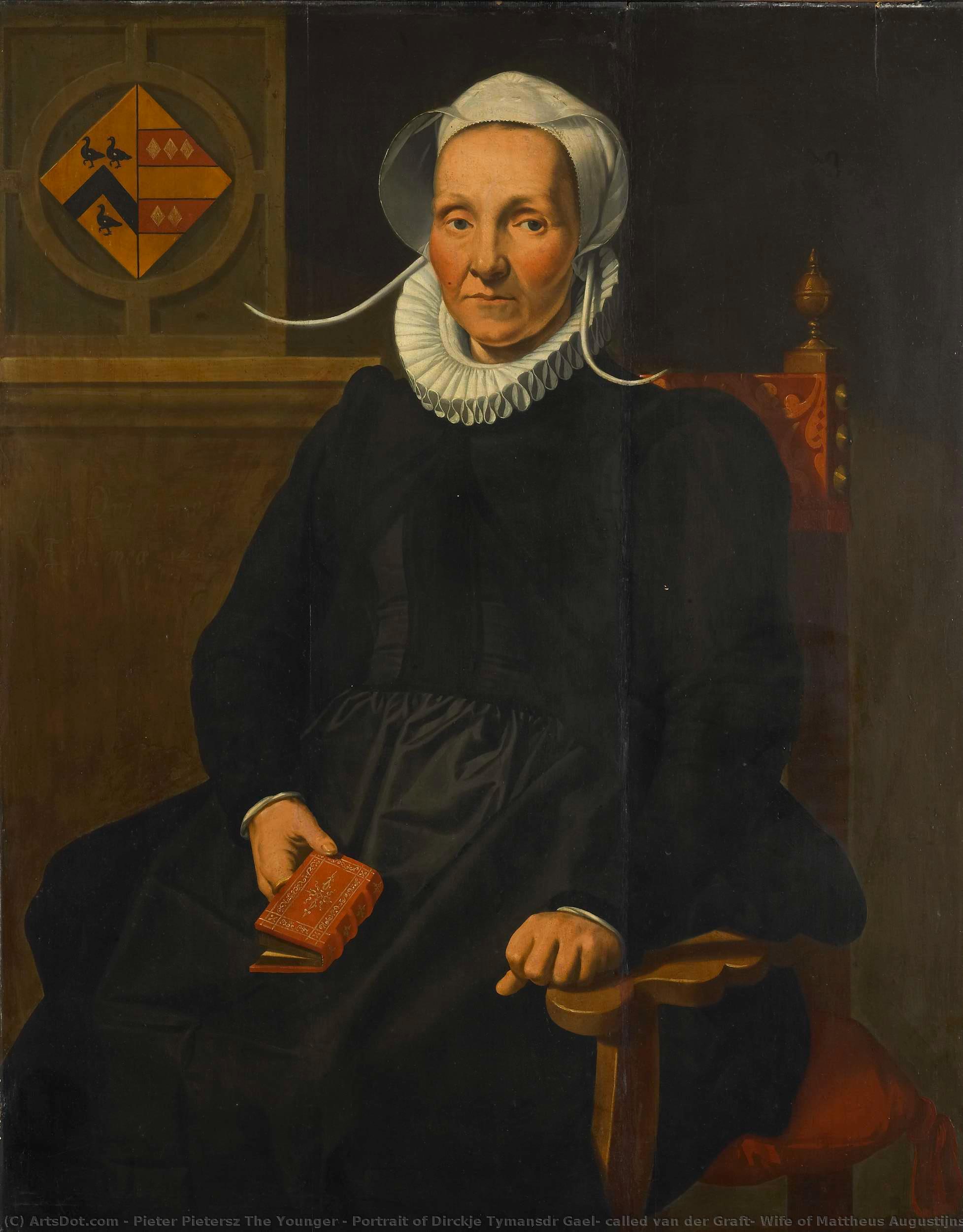Portrait Of Dirckje Tymansdr Gael, Called Van Der Graft, Wife Of Mattheus Augustijnsz Steyn, Pieter Pietersz. (i), 1588 — Pieter Pietersz The Younger