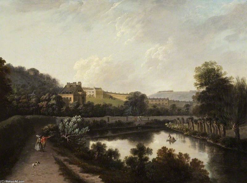 The Royal Crescent From The Avon — Joseph Farington