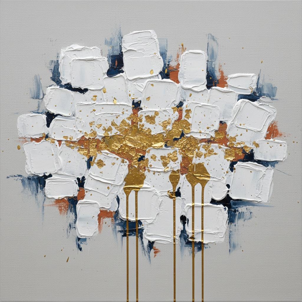Fragmented Luminance: A Sculptural Study Of Alabaster Relief And Gilded Descent — David Moreau