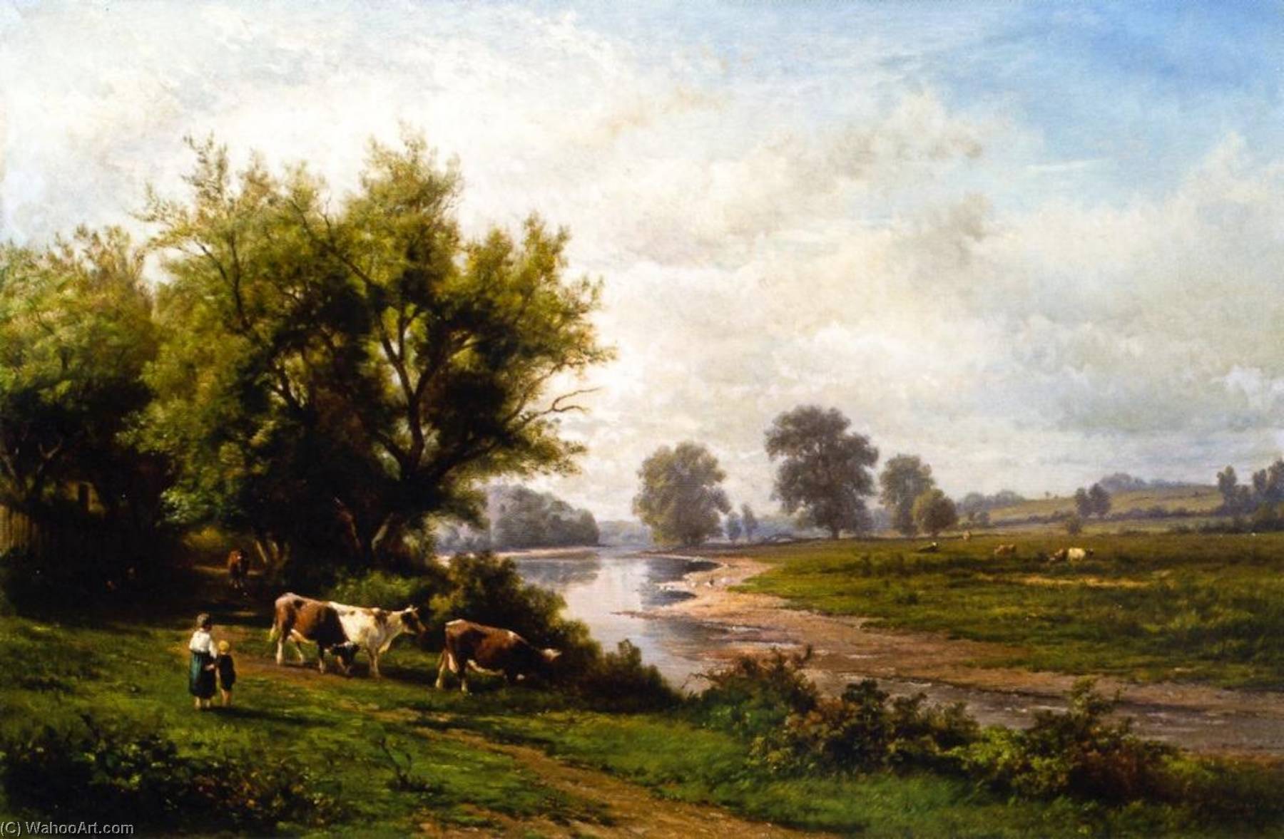 Landscape With Cattle — Hendrik Dirk Kruseman Van Elten