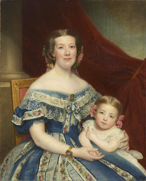 Portrait De Madame Gerbois, Nee Petit, Et De Sa Fille — Rude (fremiet) Sophie