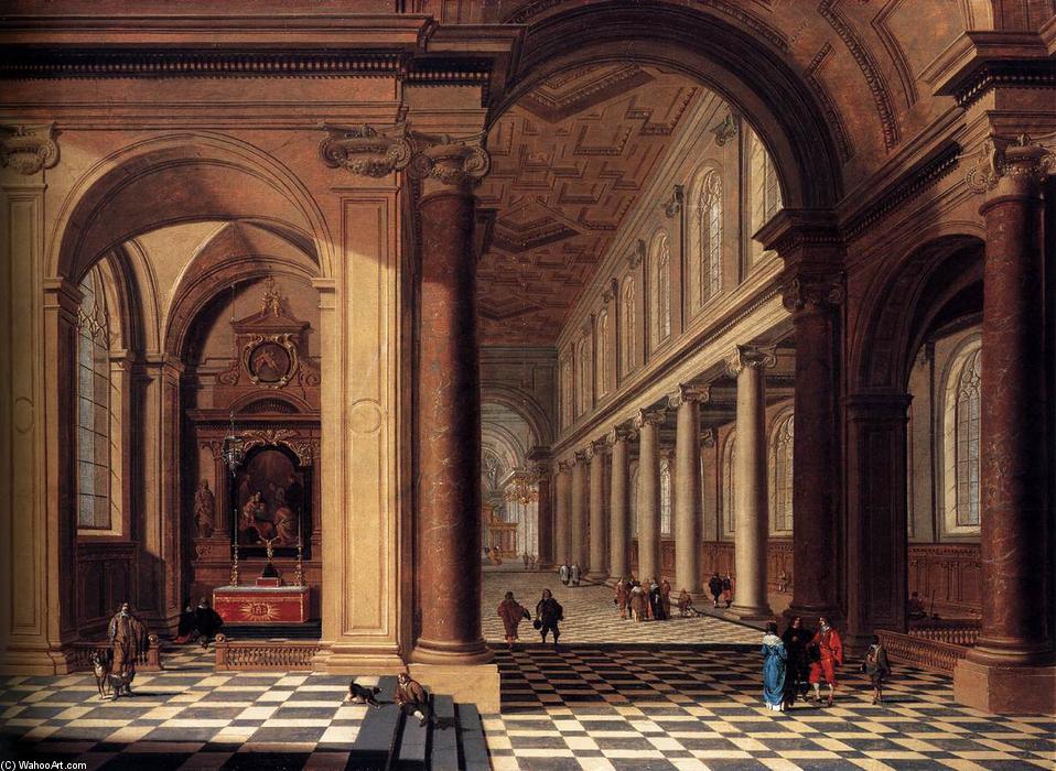 Interior Of An Imaginary Catholic Church In Classical Style — Gerard Houckgeest