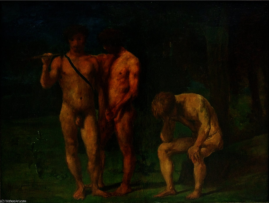 Drei Männer In Der Landschaft ) — Hans Von Marées