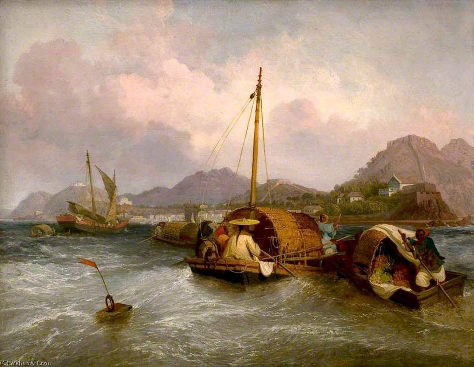 Egg Boats Off Macao, China — Томас И Уильям Дэниэл