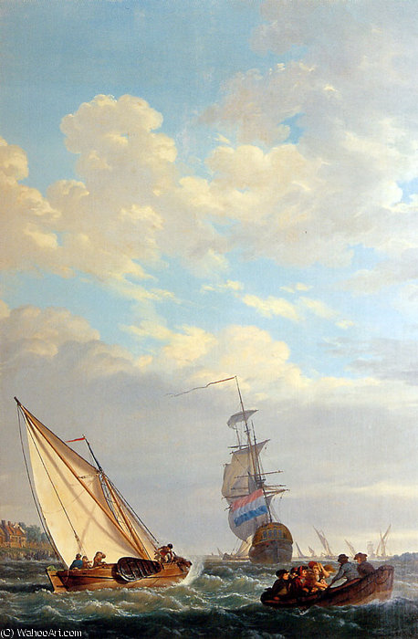 Sailing Of The Dordrecht Sun — Abraham Van Strij