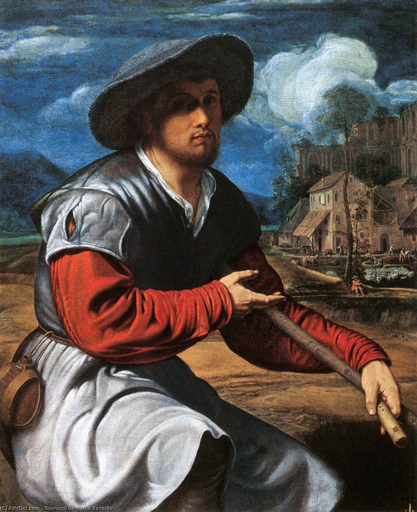 Shepherd With A Flute — Джованни Джироламо Савольдо