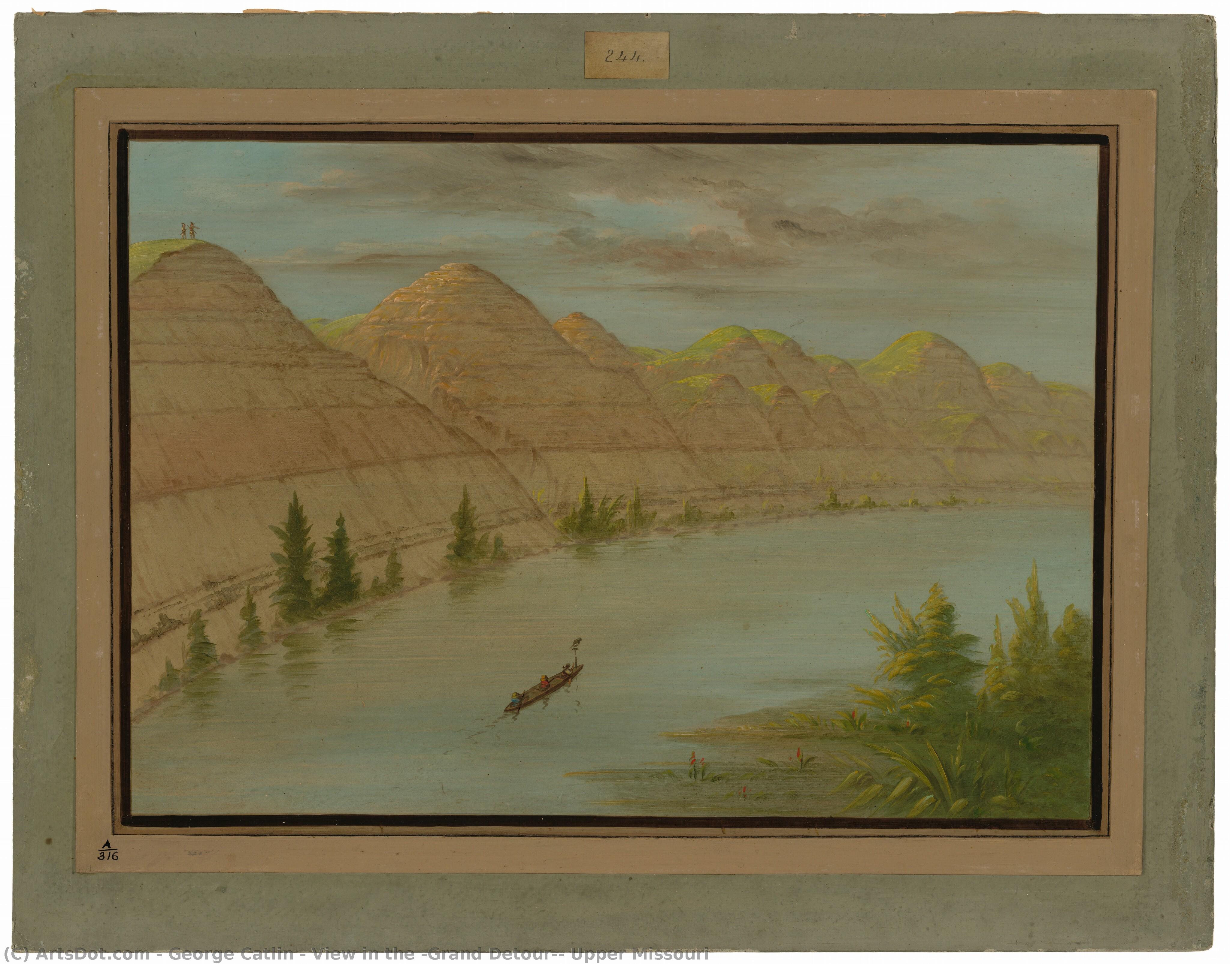 View In The 'grand Detour,' Upper Missouri — George Catlin