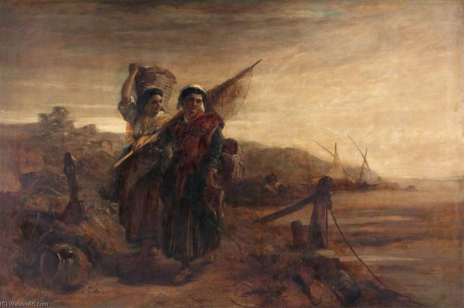 Fisherwomen Of The Basque Provinces — Thomas Kent Pelham
