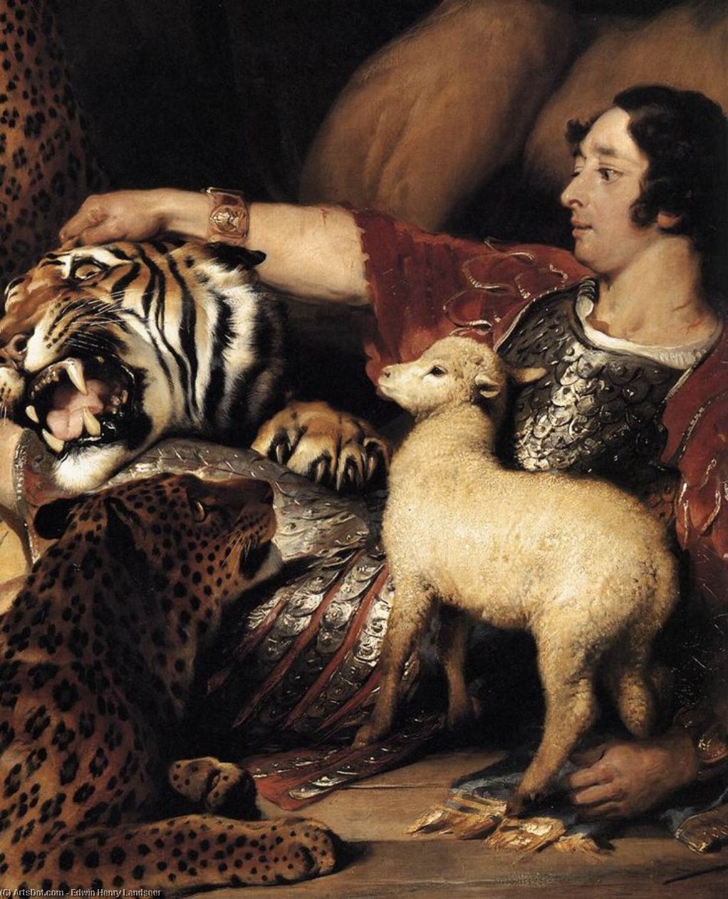 Isaac Van Amburgh And His Animals (detail) — Sir Edwin Henry Landseer