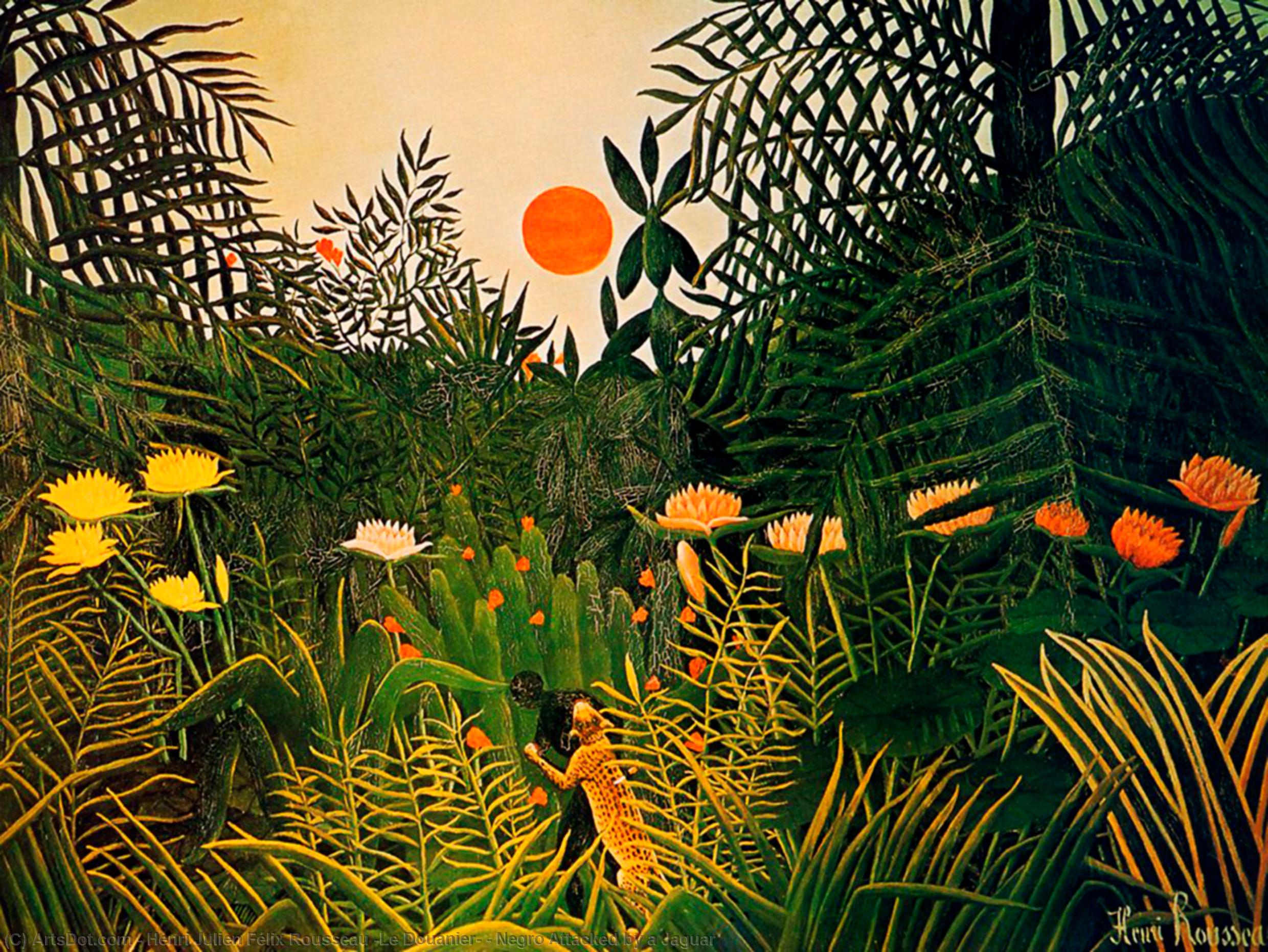 Negro Attacked By A Jaguar — Henri Julien Félix Rousseau (le Douanier)
